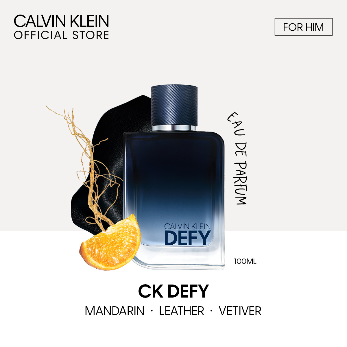 Calvin Klein Defy Eau De Parfum for Men 100ml - Edp for Him (Men's Perfume)