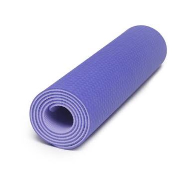 Hot deal เสื่อโยคะ รุ่น TPE Yoga Mat ขนาด183CMx61CM ความหนา 6 MM สีเทา/ม่วง