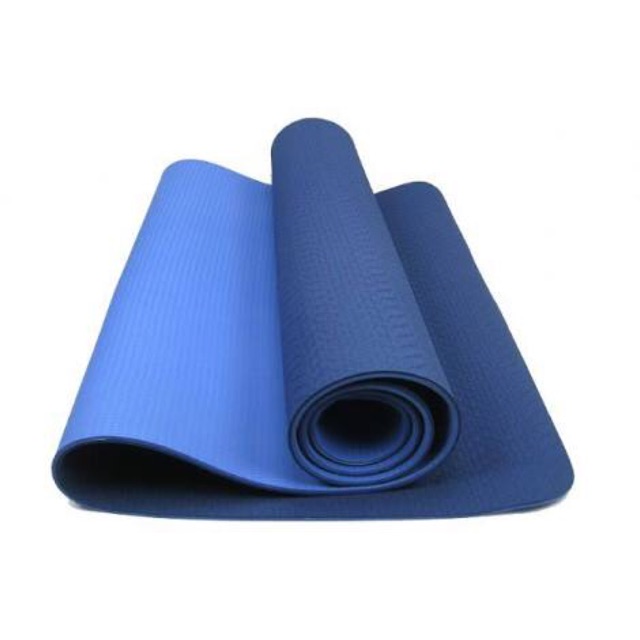 Hot deal  เสื่อโยคะ รุ่น TPE Yoga Mat ขนาด183CMx61CM ความหนา 6 MM  ฟ้า/น้ำเงิน