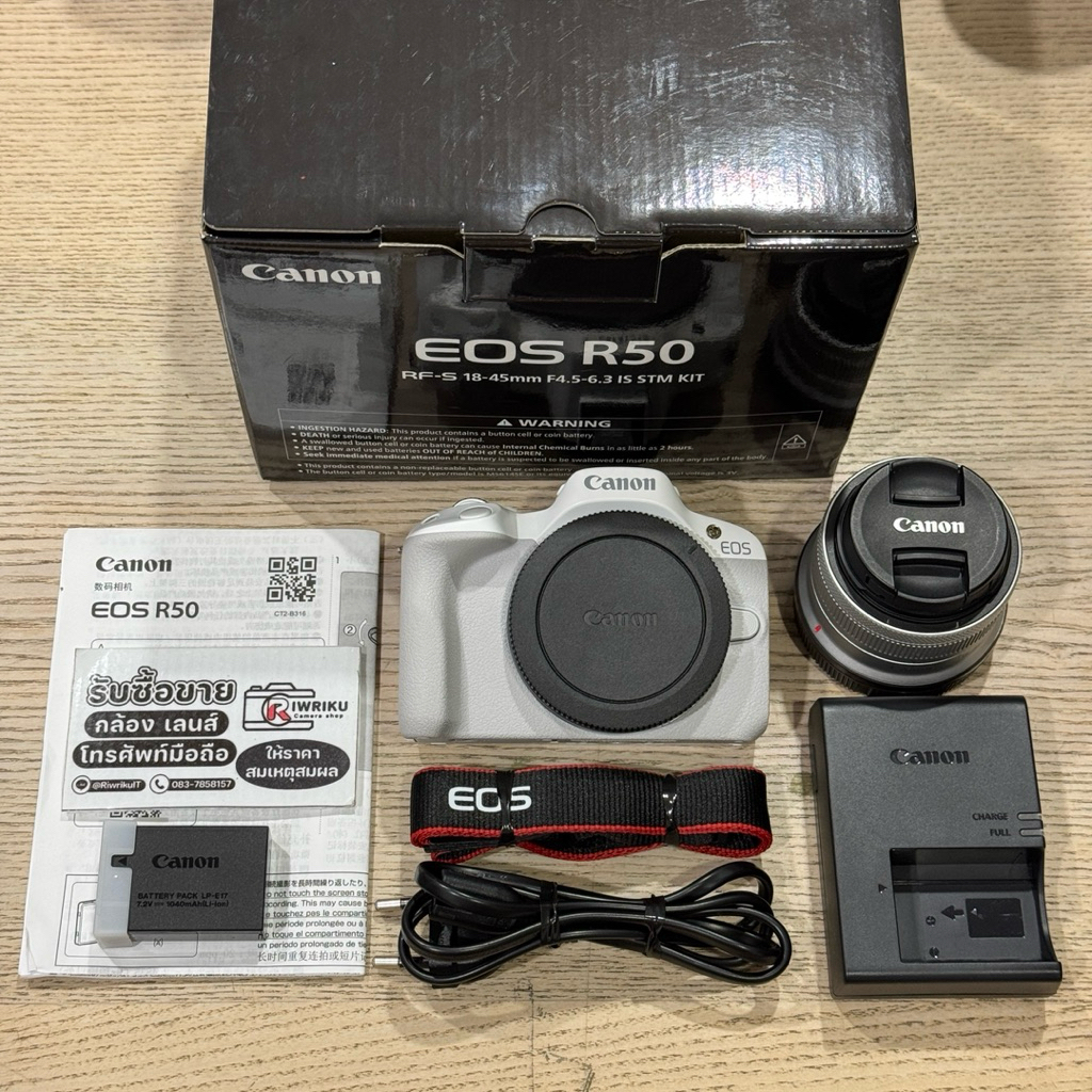 Canon EOS R50+KIT 15-45 IS STM (WHITE) (2-Hand) สภาพงดงาม