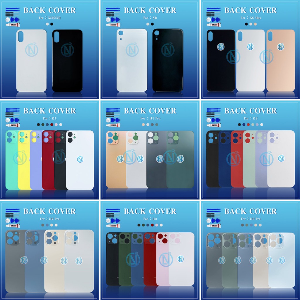 อะไหล่มือถือ  ฝาหลัง (Back Cover) ใช้กับ X/XS/XS Max/XR/i11/i11Pro/i11Pro Max/i12/i12Pro/i12Pro Max/i13/i13 Pro