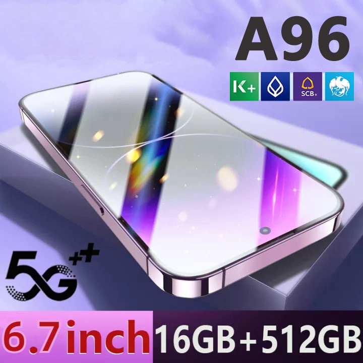 โทรศัพท์ A96 5G แรม16GB รอม512GB รองรับ 2 ซิมการ์ด 6.7นิ้ว หน้าจอเต็ม รองรับแอพธนาคาร ชาร์จเร็ว