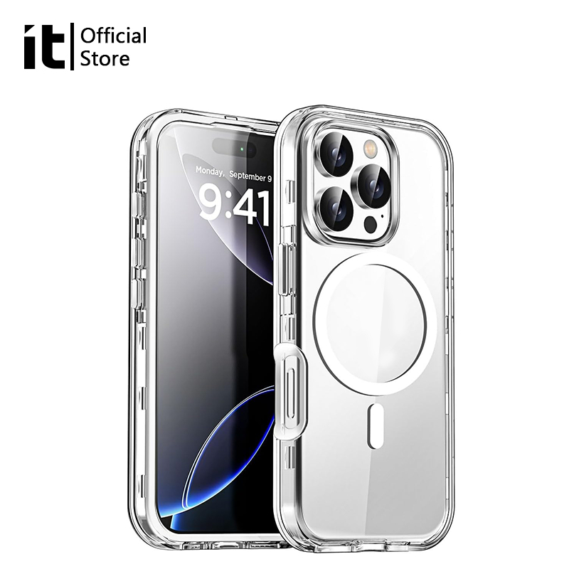 [it] เคสสําหรับ ไอโฟน17 16 pro max 15 14 13 12 11,แม่เหล็กเคสใสเข้ากันได้ ,กันกระแทกการป้องกันเกรดทหาร,ชัดเจน  case 17Air