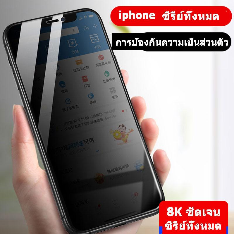 ฟิล์มกันมอง สำหรับiPhone 14 13,12 pro max 11 mini ฟิล์มกันเสือก ไอโฟน X 8 6 6s Plus 7 XS XR ฟิล์ม กันมองข้าง
