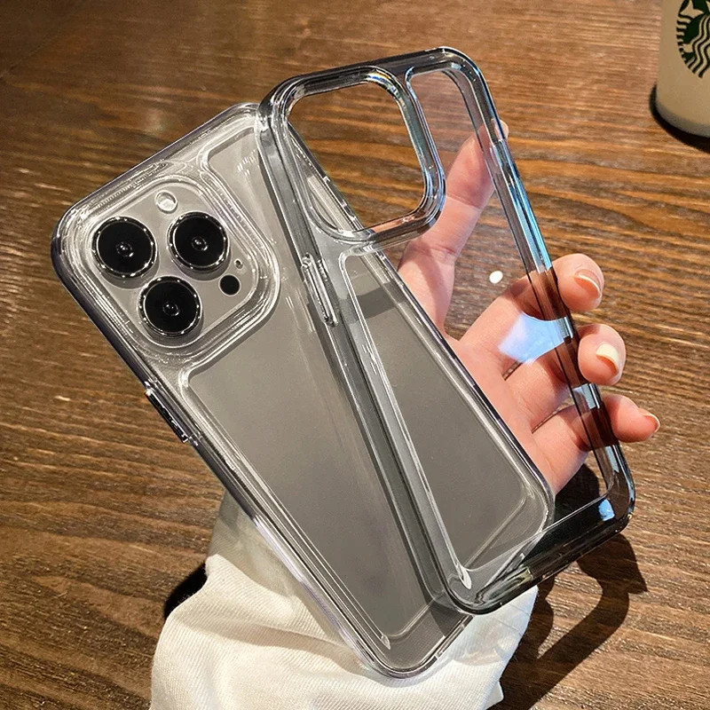 เคสโทรศัพท์แข็งใสอะคริลิกสุดหรู เหมาะสำหรับ iPhone 17 16 15 14 13 12 11 Pro Max XR X XS Max 7 8 Plus SE กันกระแทก เคสใสด้านหลังสวยงาม ดีไซน์สวยงาม