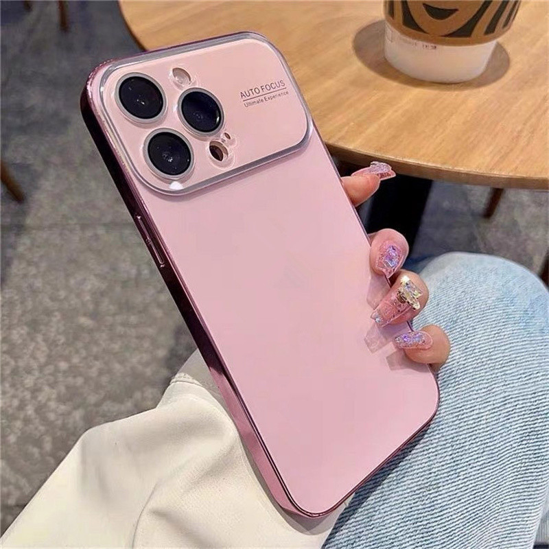 หรูหรา Electroplate Frosted Glass Case สําหรับ IPhone 11 15 14 12 13 16 Pro Max 16Max 15Plus 14Plus PC Cover