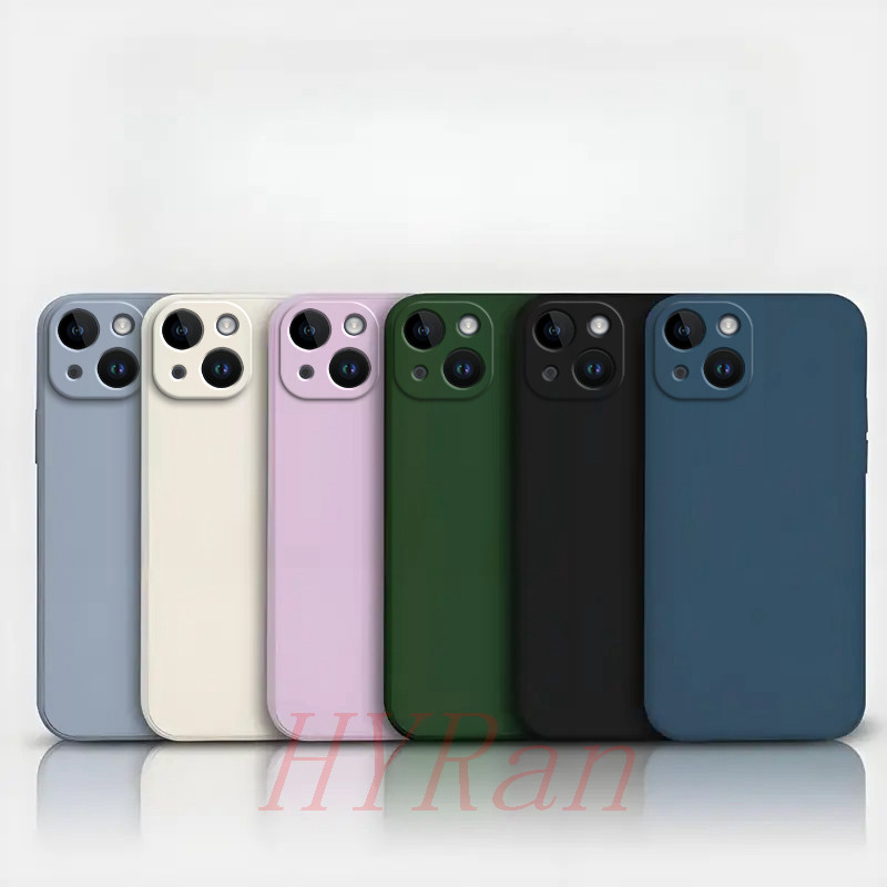 IPhone 13/15/14 Plus/14 Pro/15Plus/15 Pro Max/16 Pro Max/iPhone 14 เคสโทรศัพท์ซิลิโคนสีทึบ YT