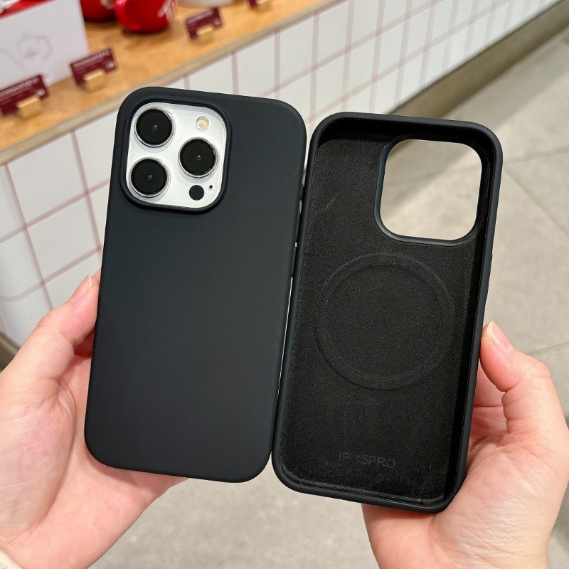 ✅COD✅ซิลิโคน เคส iPhone 11 13 16 15 12 14 17 Pro Max เคสไอโฟน11 เคสอ่อนชาร์จไร้สายแบบแม่เหล็กเคลือบด้านใสบางเฉียบ