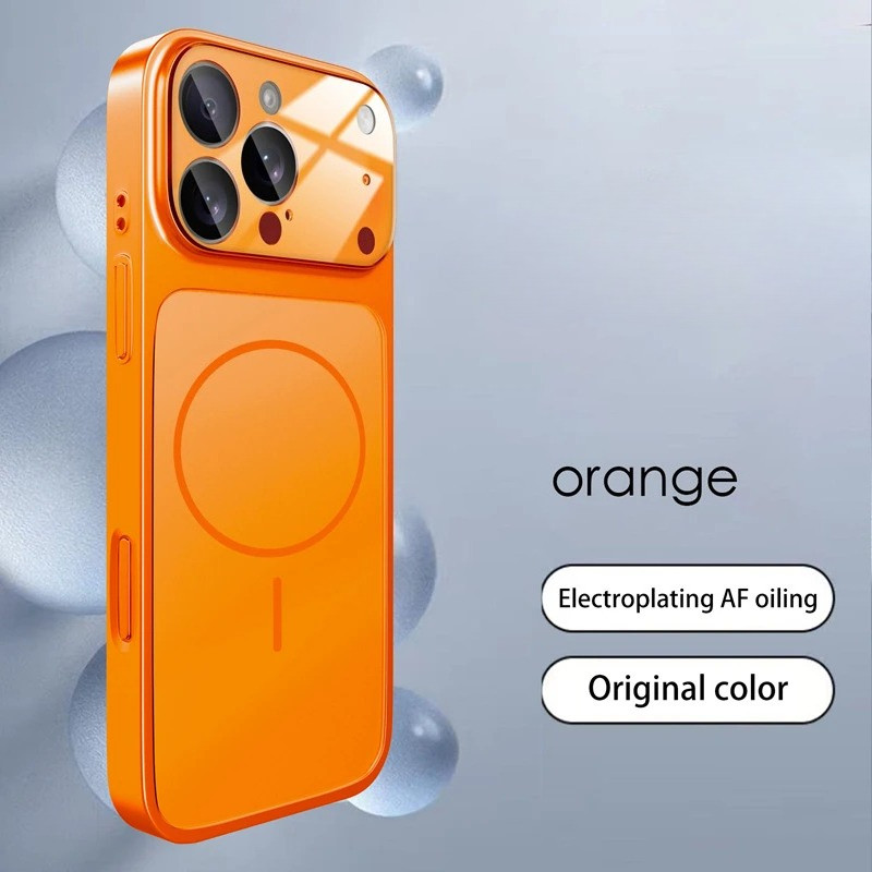 รุ่นใหม่【เปลี่ยนได้ทันทีเป็น 17】เคสหรูแบบด้านด้านนอก Frosted Magnetic พร้อมเลนส์แก้ว เคสโทรศัพท์รองรับการชาร์จไร้สายแบบแม่เหล็ก ใช้ได้กับ iPhone 11 17 13 14 15 16 Pro Max Air กันกระแทก แข็งแรง ขอบกันกระแทก เคสด้านหลัง สวยงาม