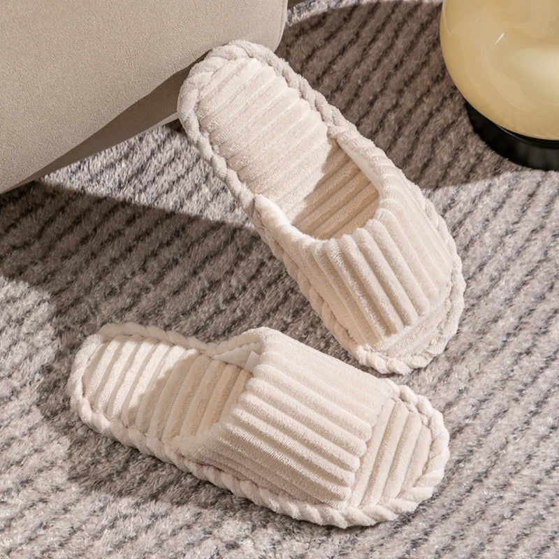 A Like Solid Color Flat Heel Slippers Women Indoor and Bedroom Lightweight Comfort Non-slip Open-toe Breathable Slippers for All Season
